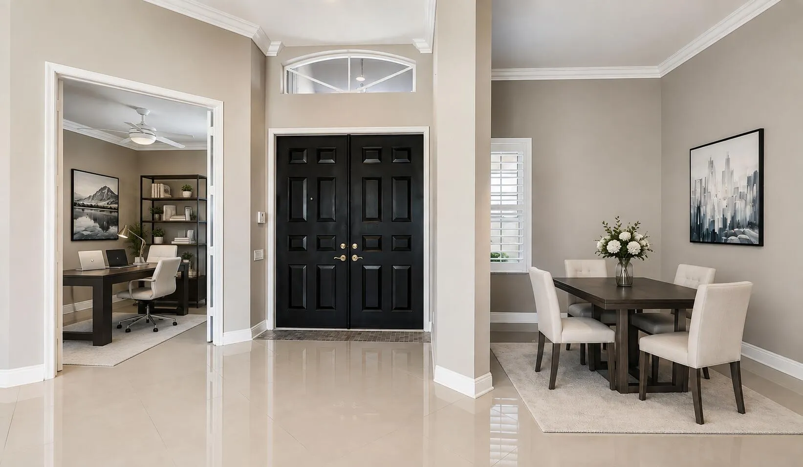 Virtually Staged Office:Dining