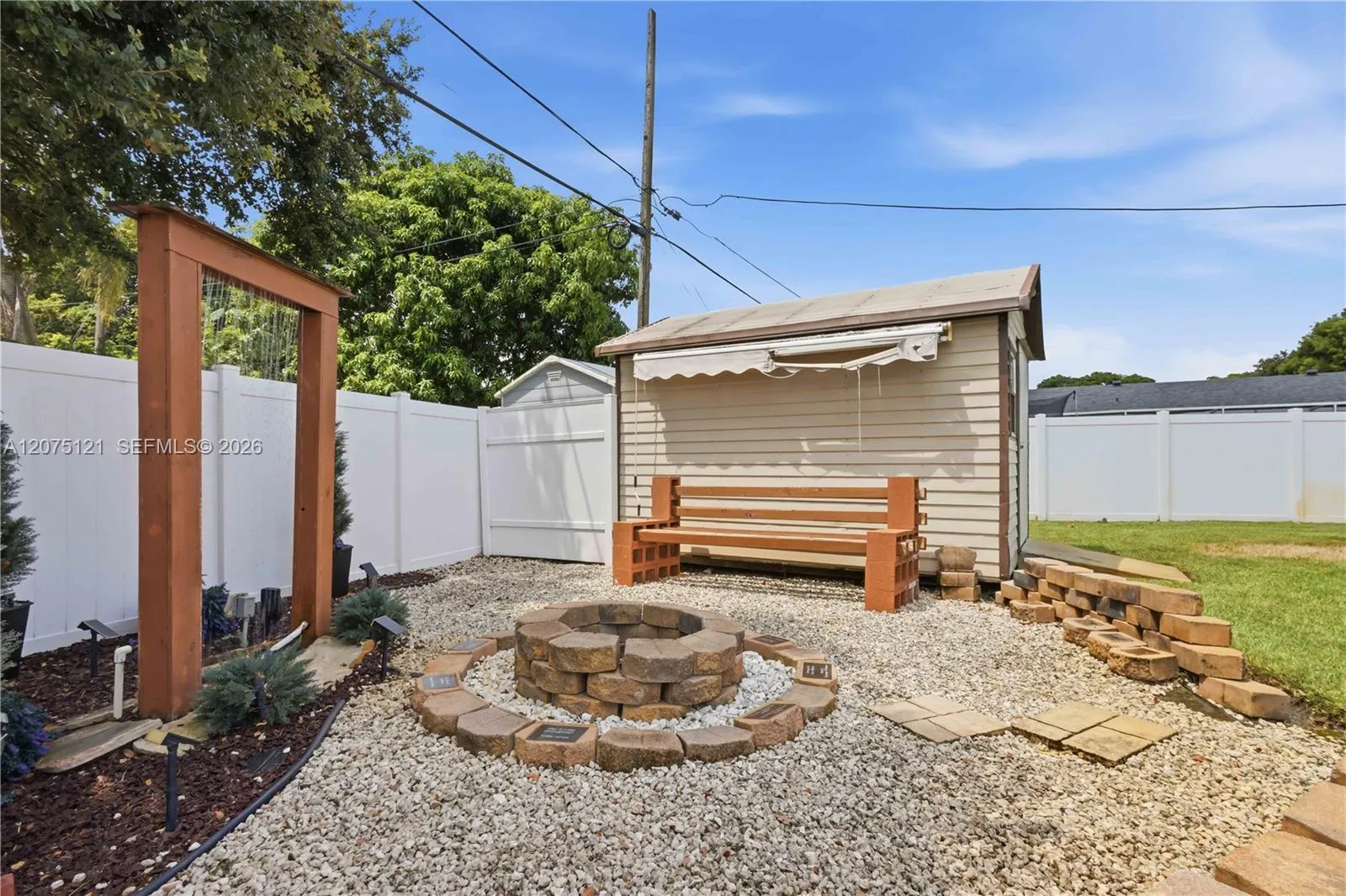 Fire pit and water feature