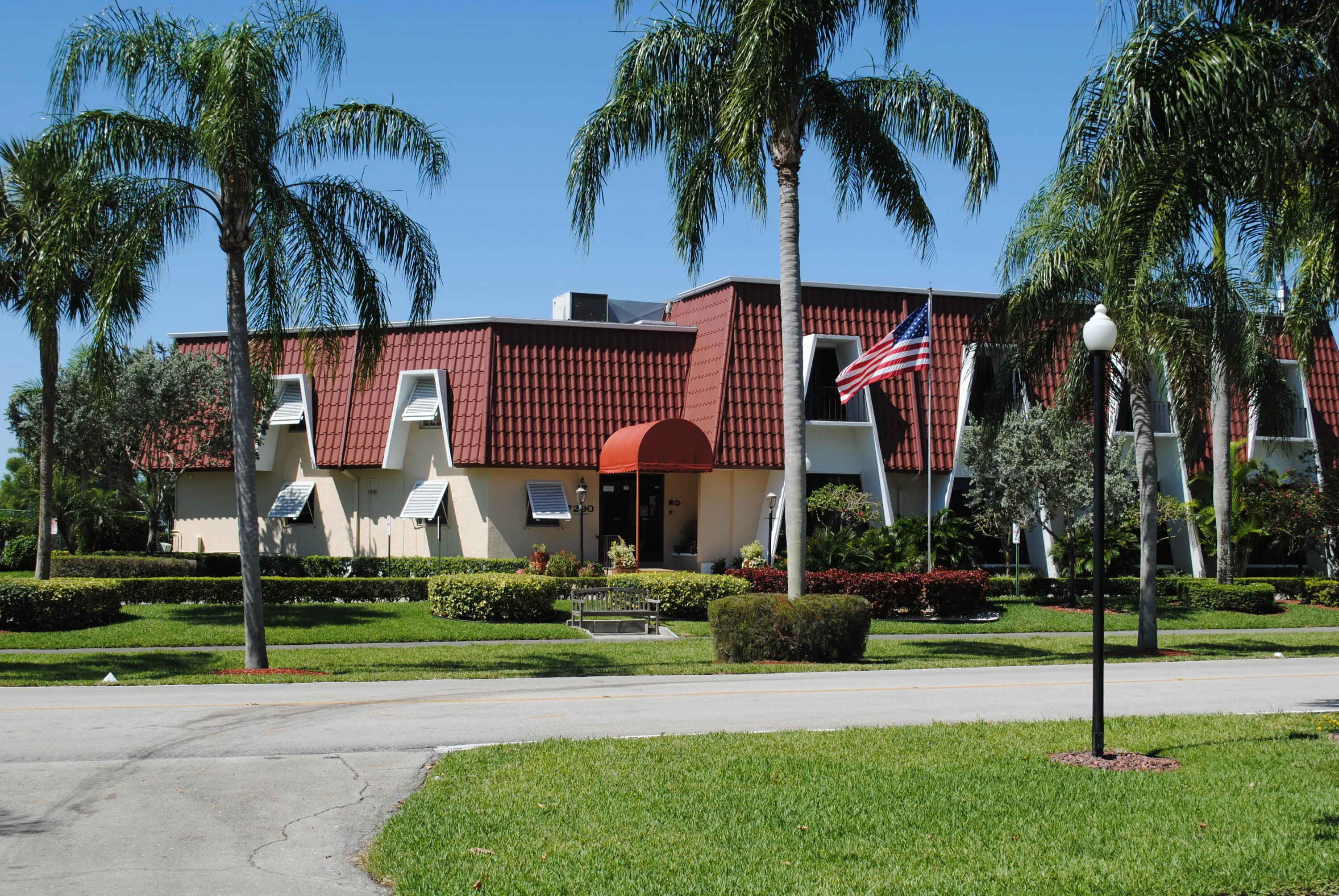 Club house containing auditorium, library, billiards, gym and game rooms.