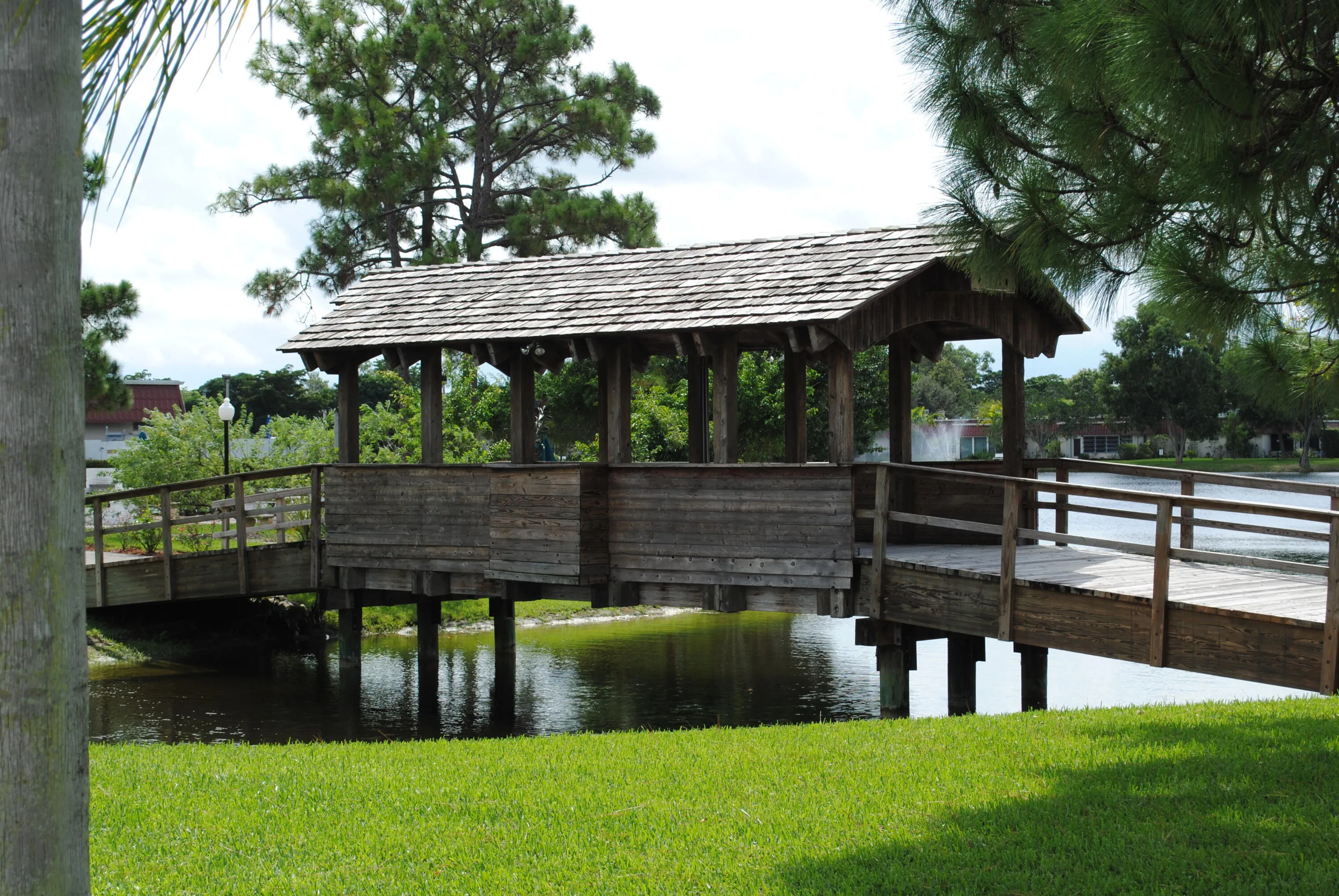 Yes! There is a Covered Bridge.