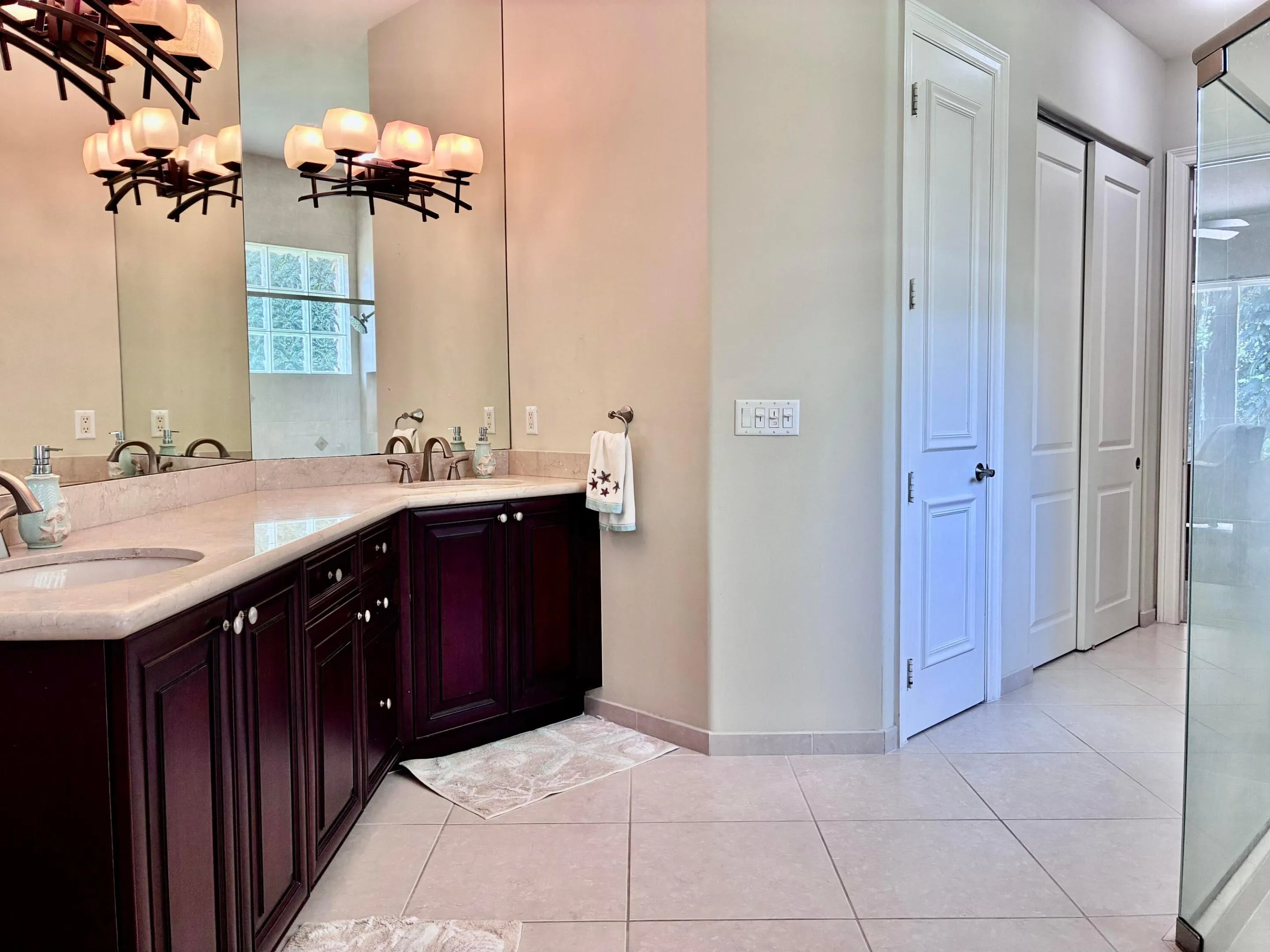 Master bath with double sinks