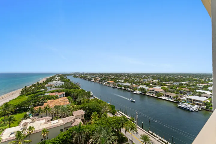 BALCONY VIEW TOWARD INTRACOASTAL WATERWAY