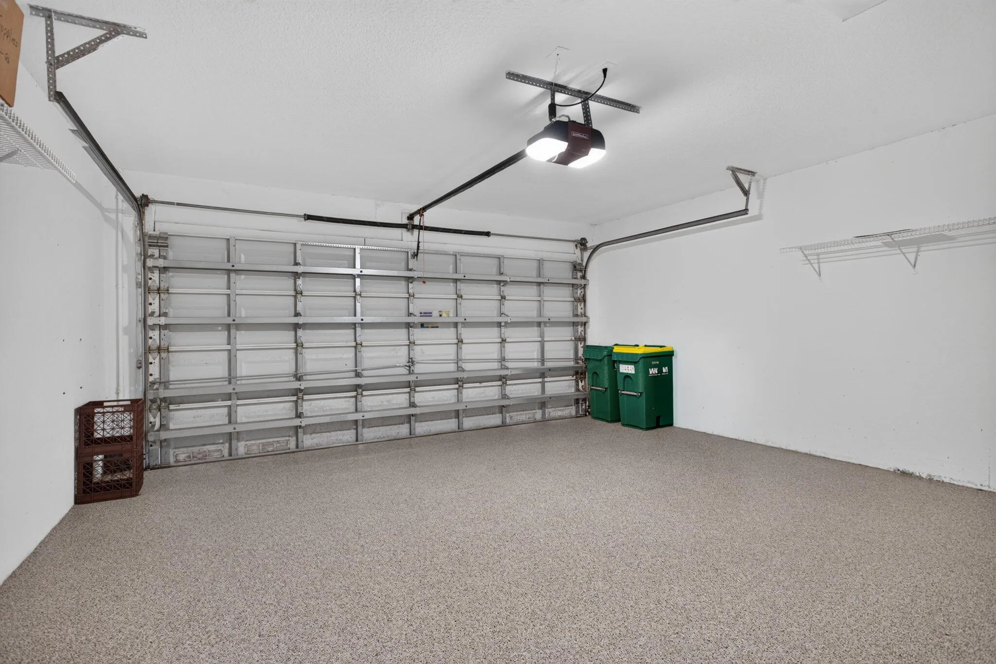 Epoxy sealed garage floor