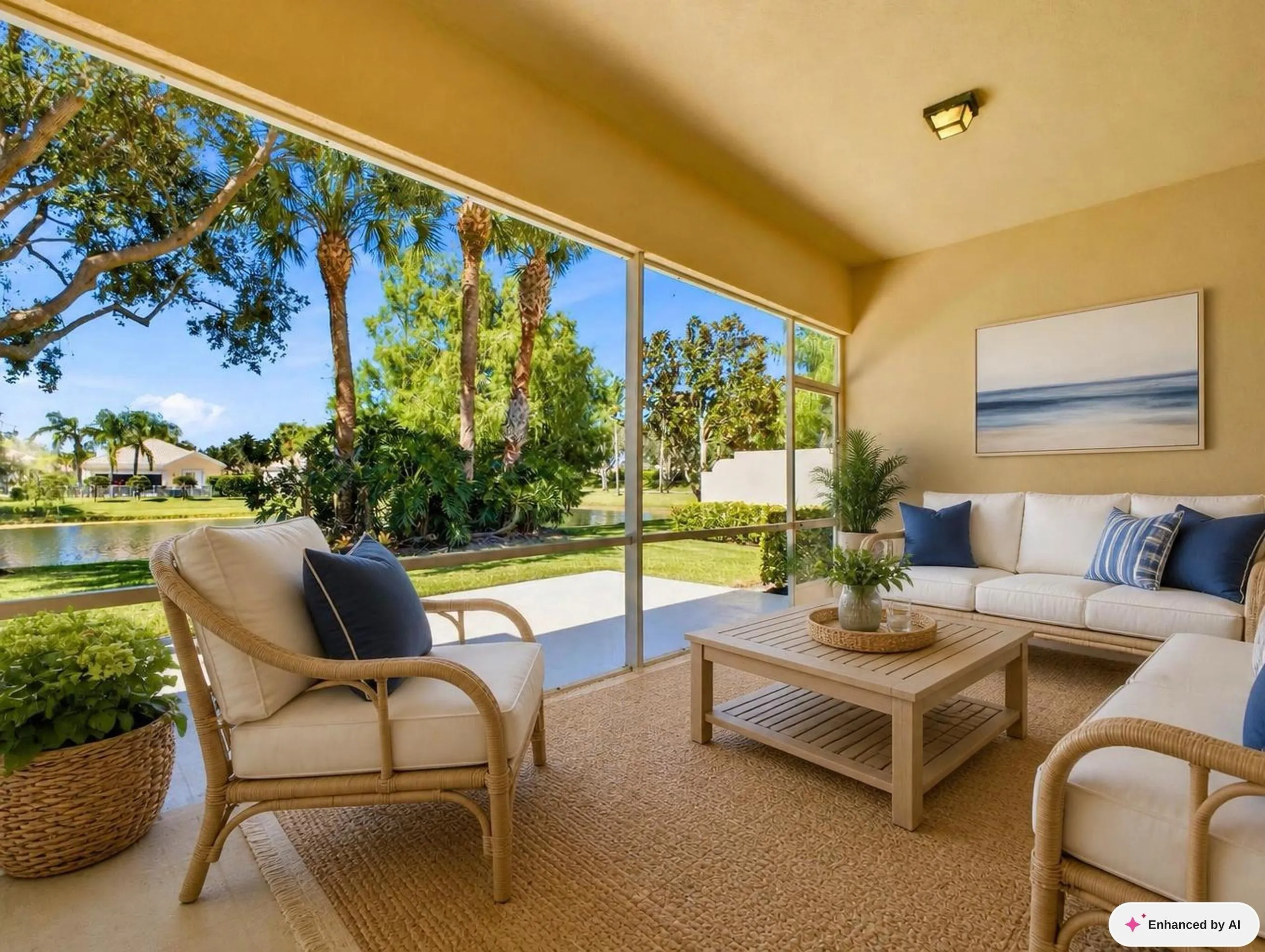 Screened Porch Staged