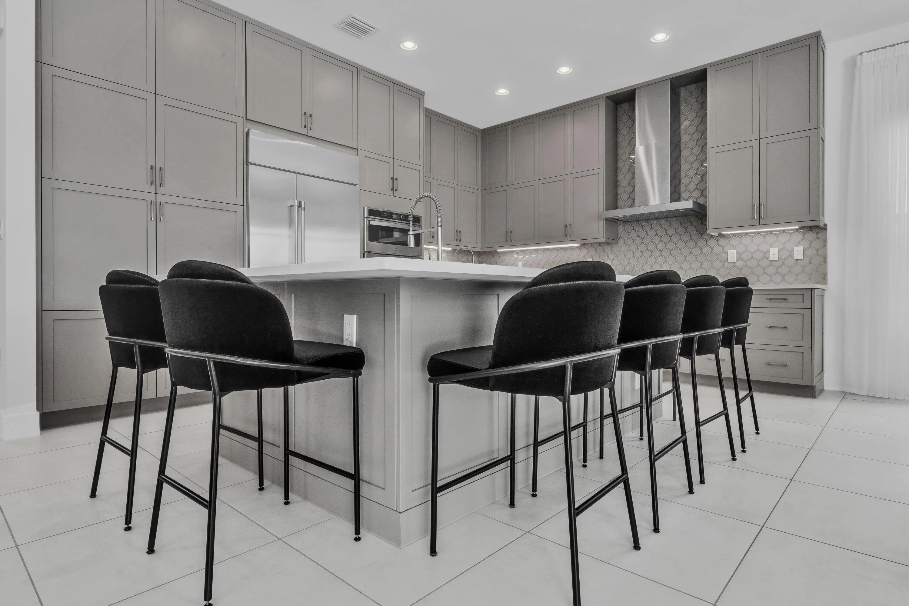 Kitchen — cabinetry to ceiling