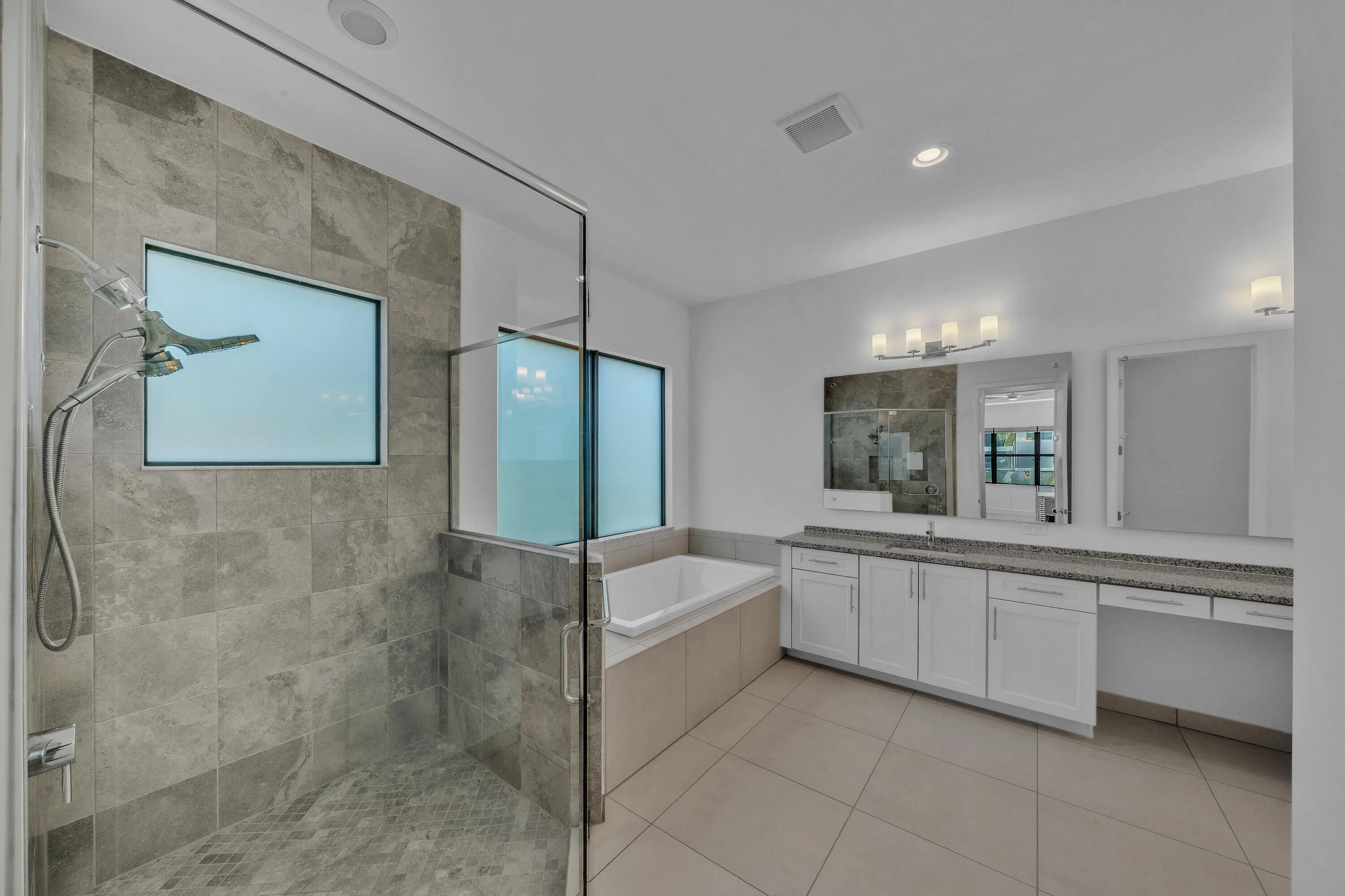 Primary bath — shower & soaking tub