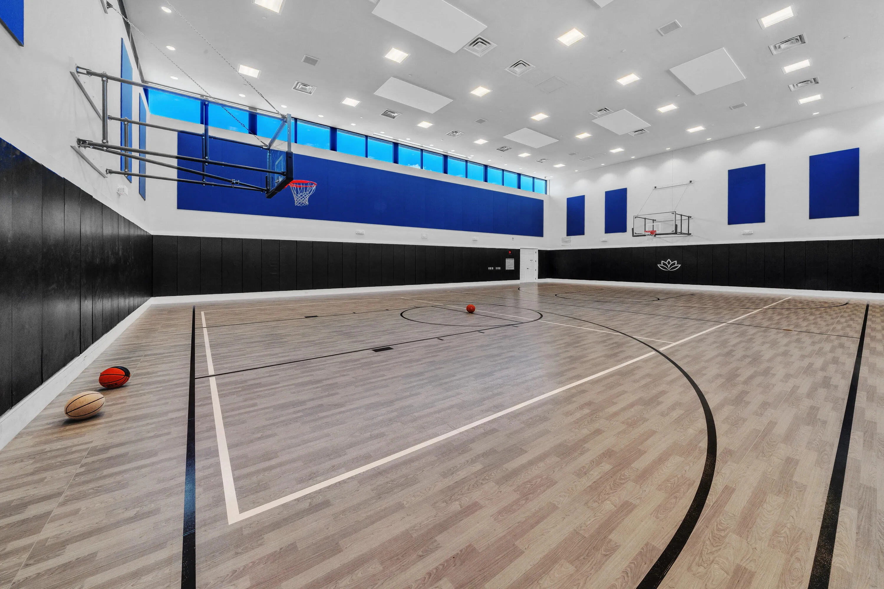 Indoor basketball court