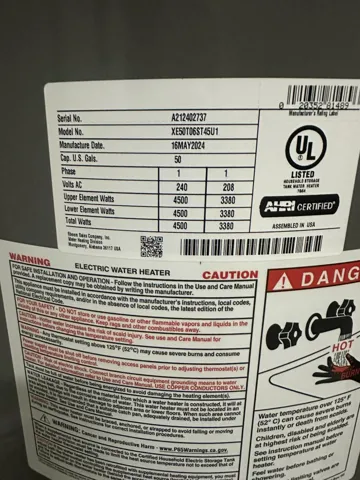 Hot water heater -May 2024