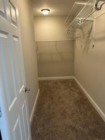 Master bedroom walk in closet