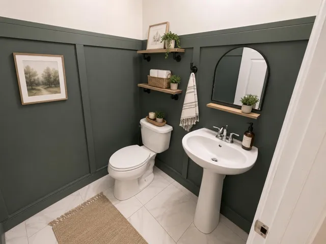 half bath downstairs-virtual staged