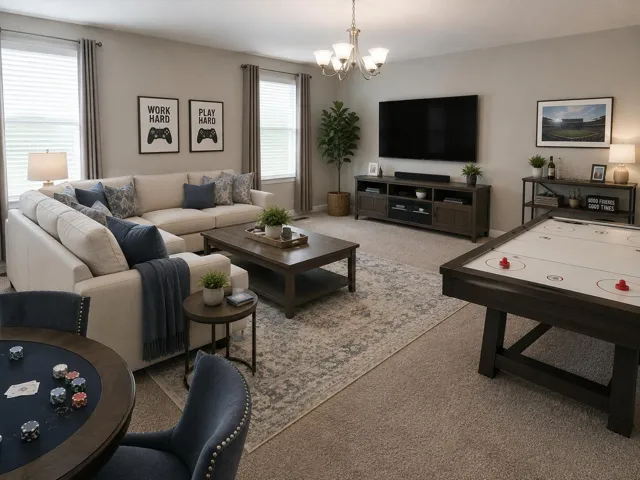 Huge bonus or game room/loft area 17' X 11.4'