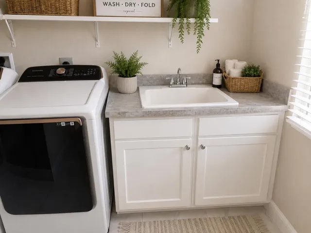 Laundry room-virtually staged