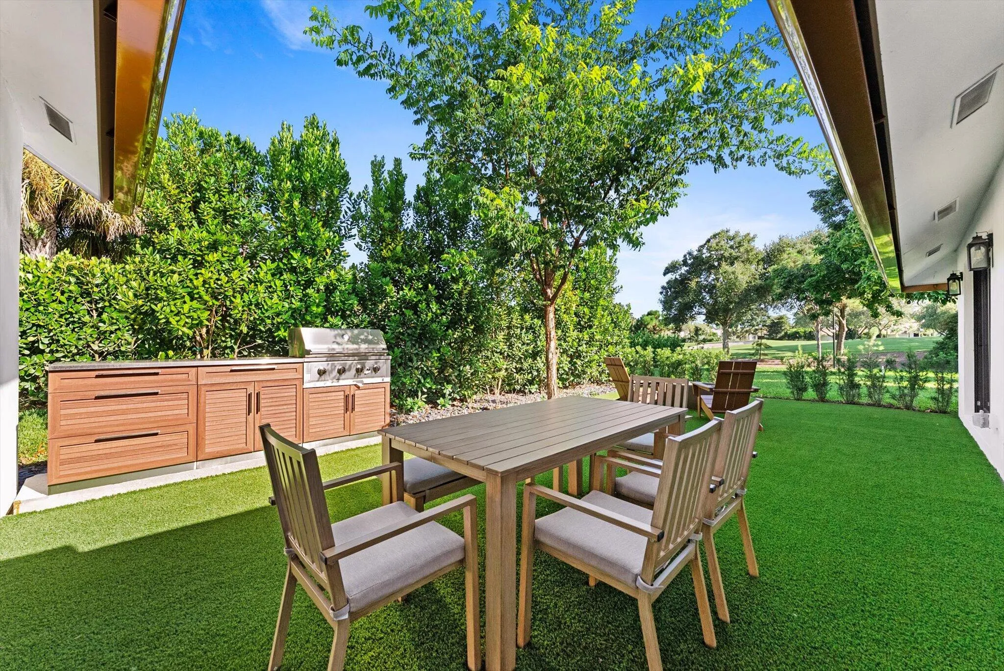 Courtyard + Outdoor Kitchen + Fireplace
