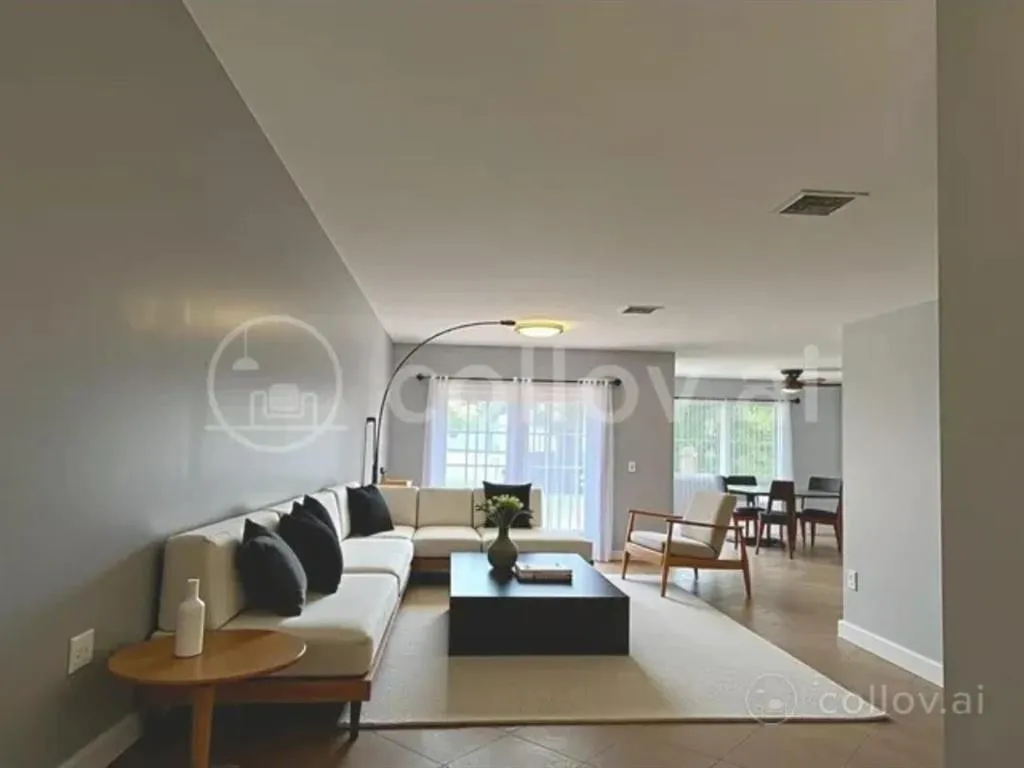 Furniture added only for virtual staging