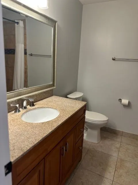Primary bath has walk in shower