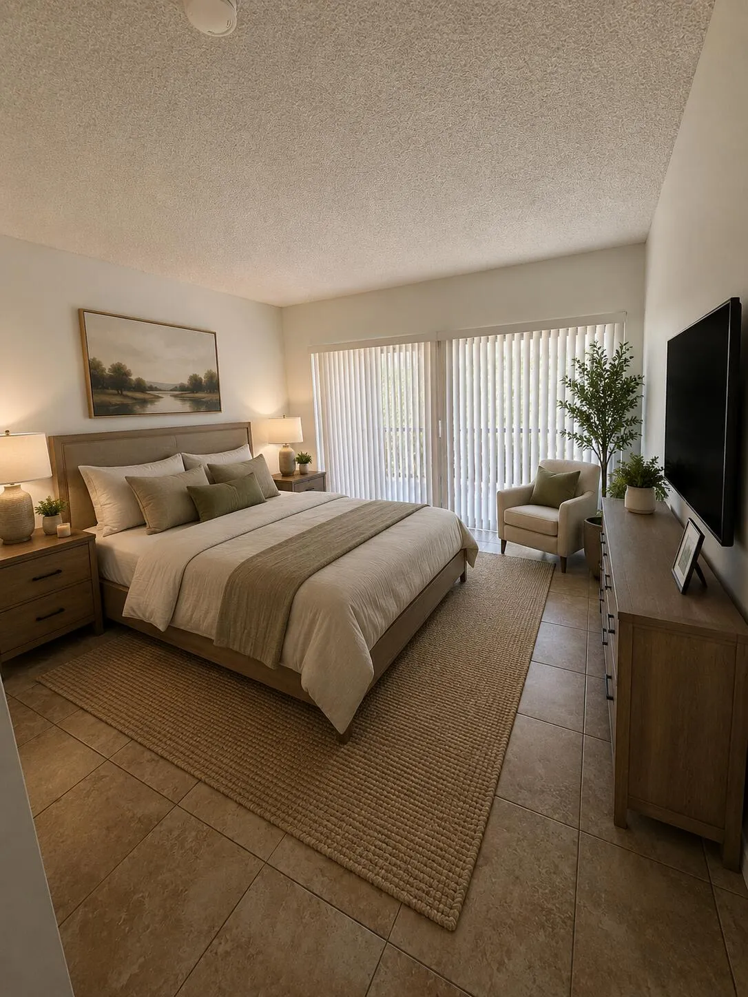 Master bed picture Is made with Ai
