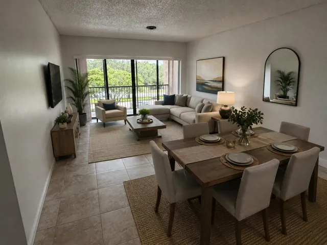 living room & dinning room picture Is made with Ai