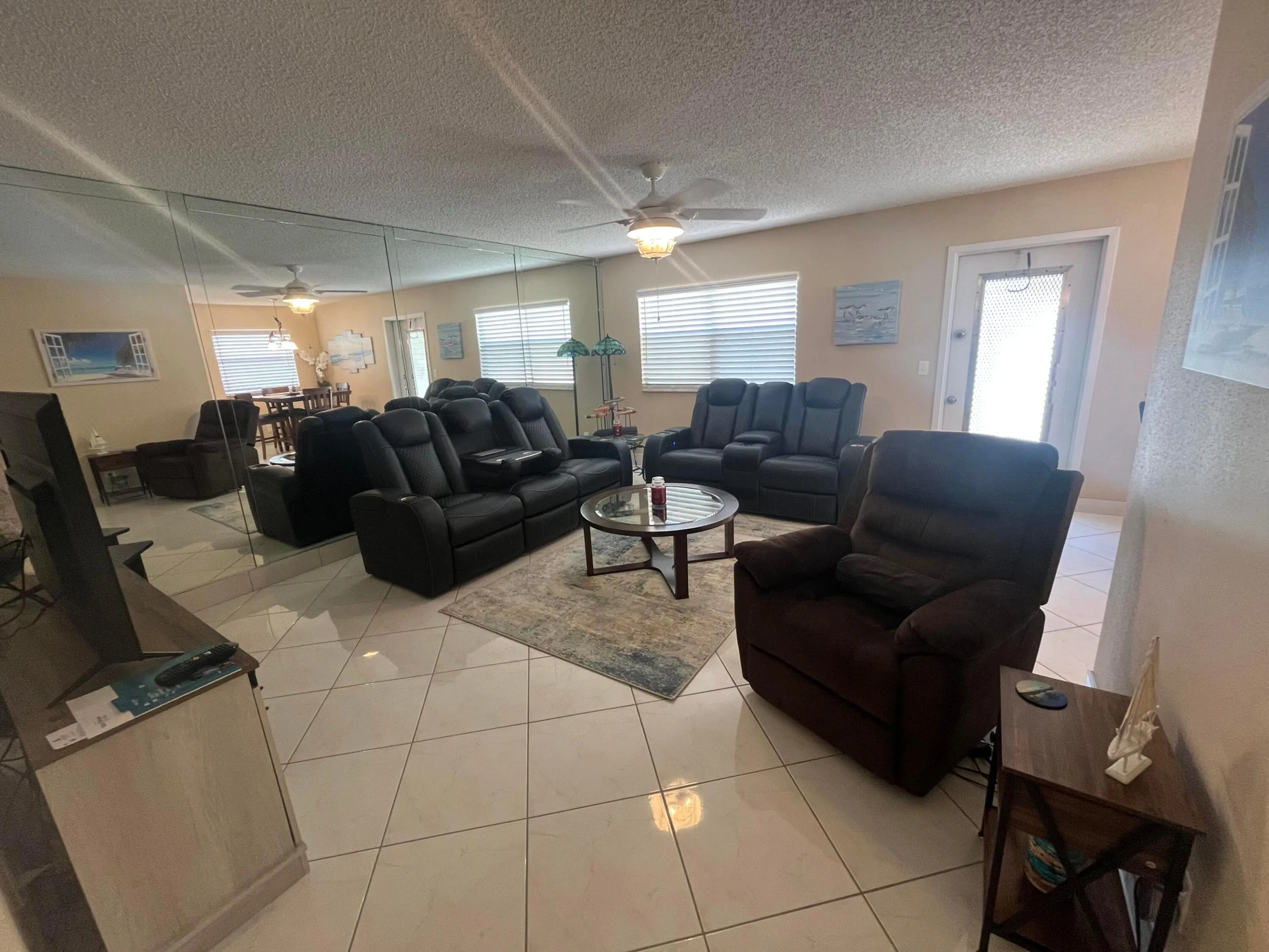 wide angle shot of the great room