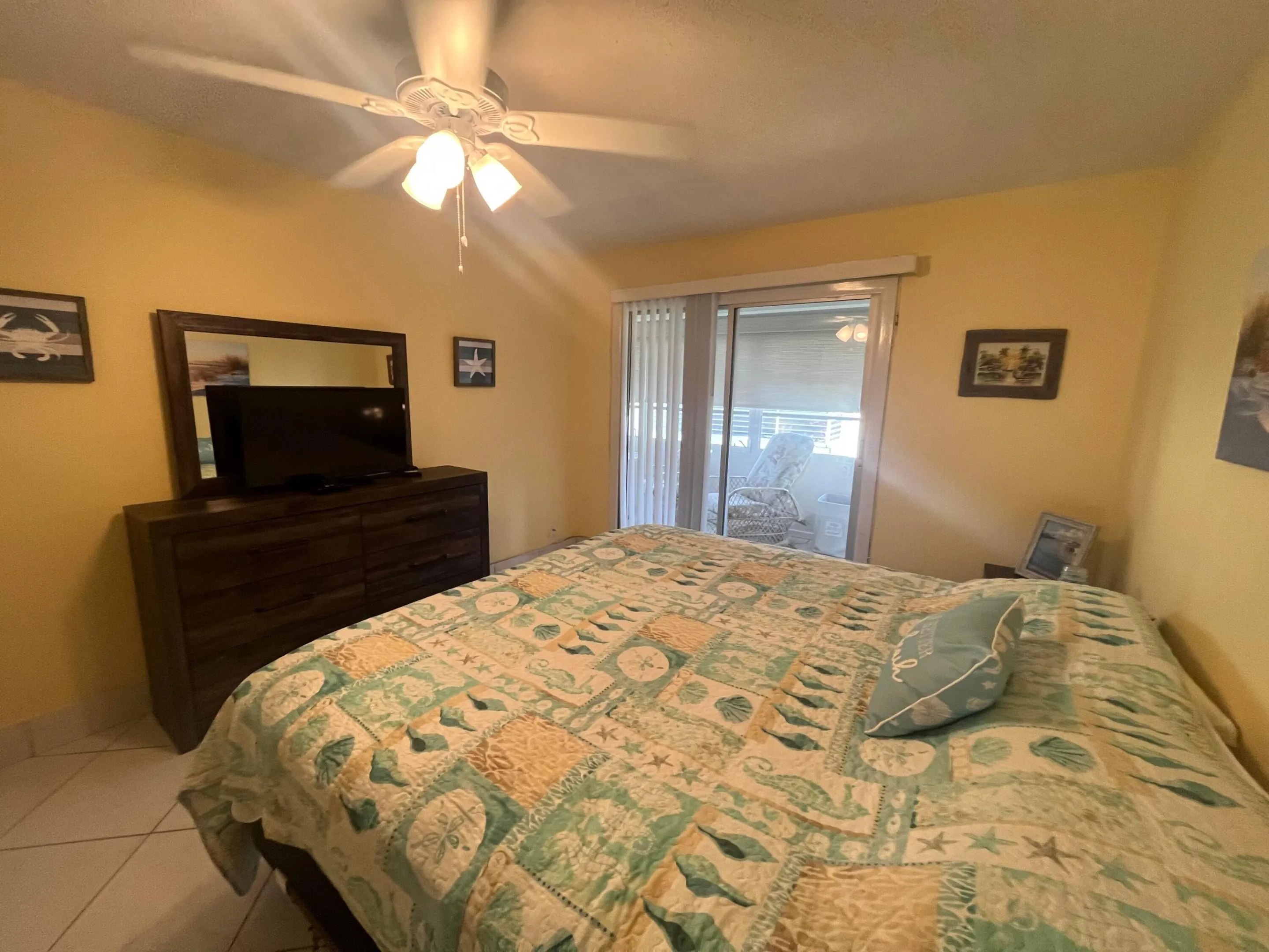 reverse angle of the primary bedroom