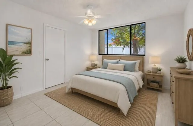 Primary bedroom - virtually staged