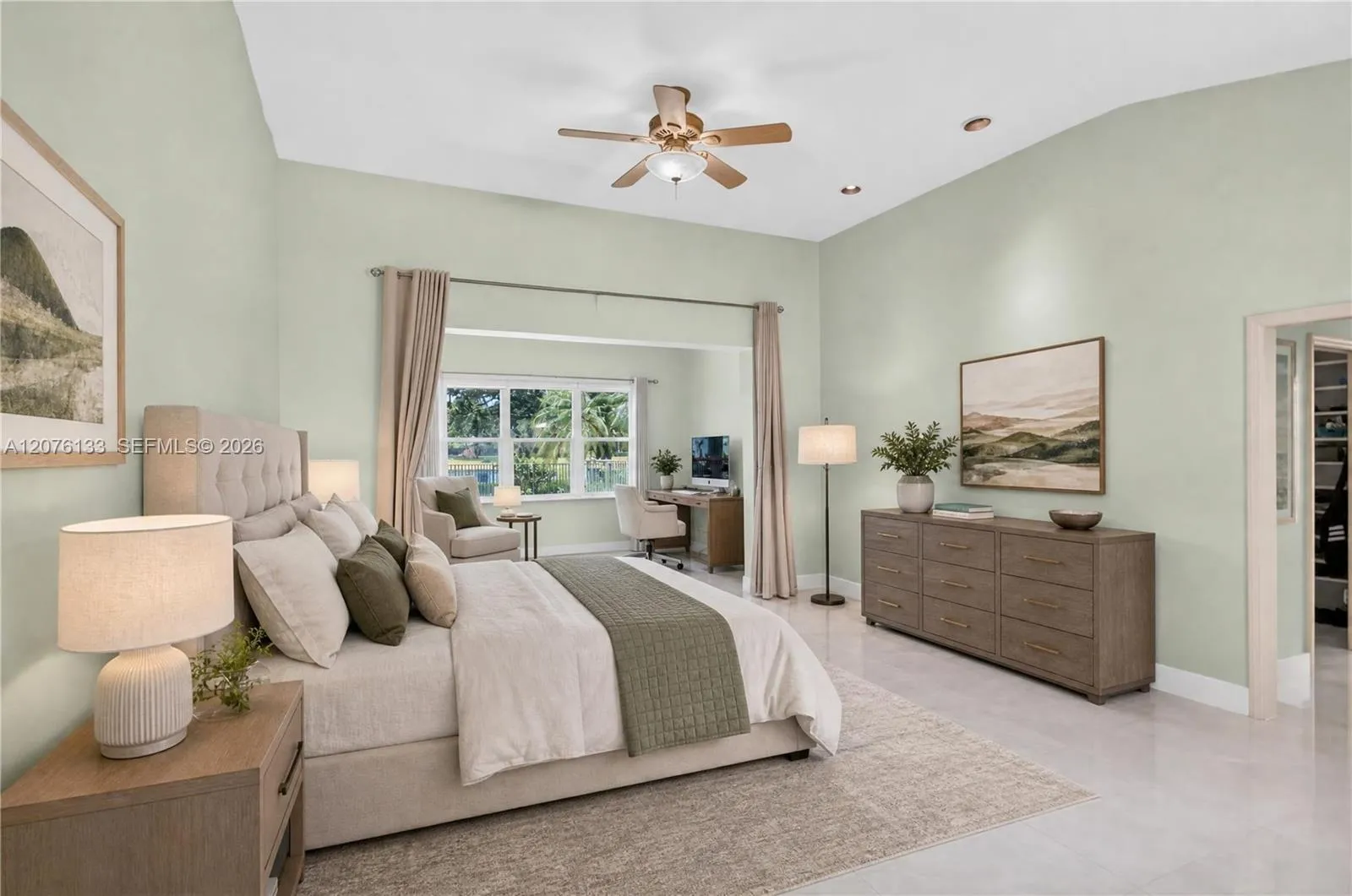 Expanded Primary bedroom Virtually Staged