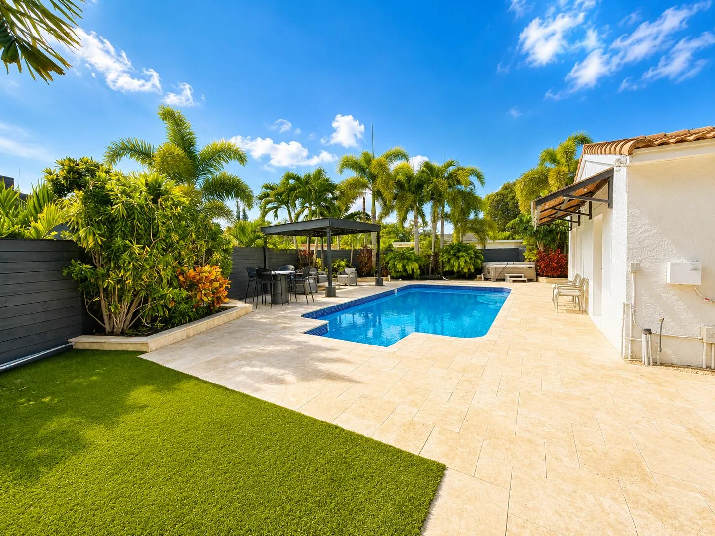 Backyard with pool