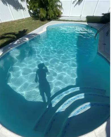 Newly resurfaced pool
