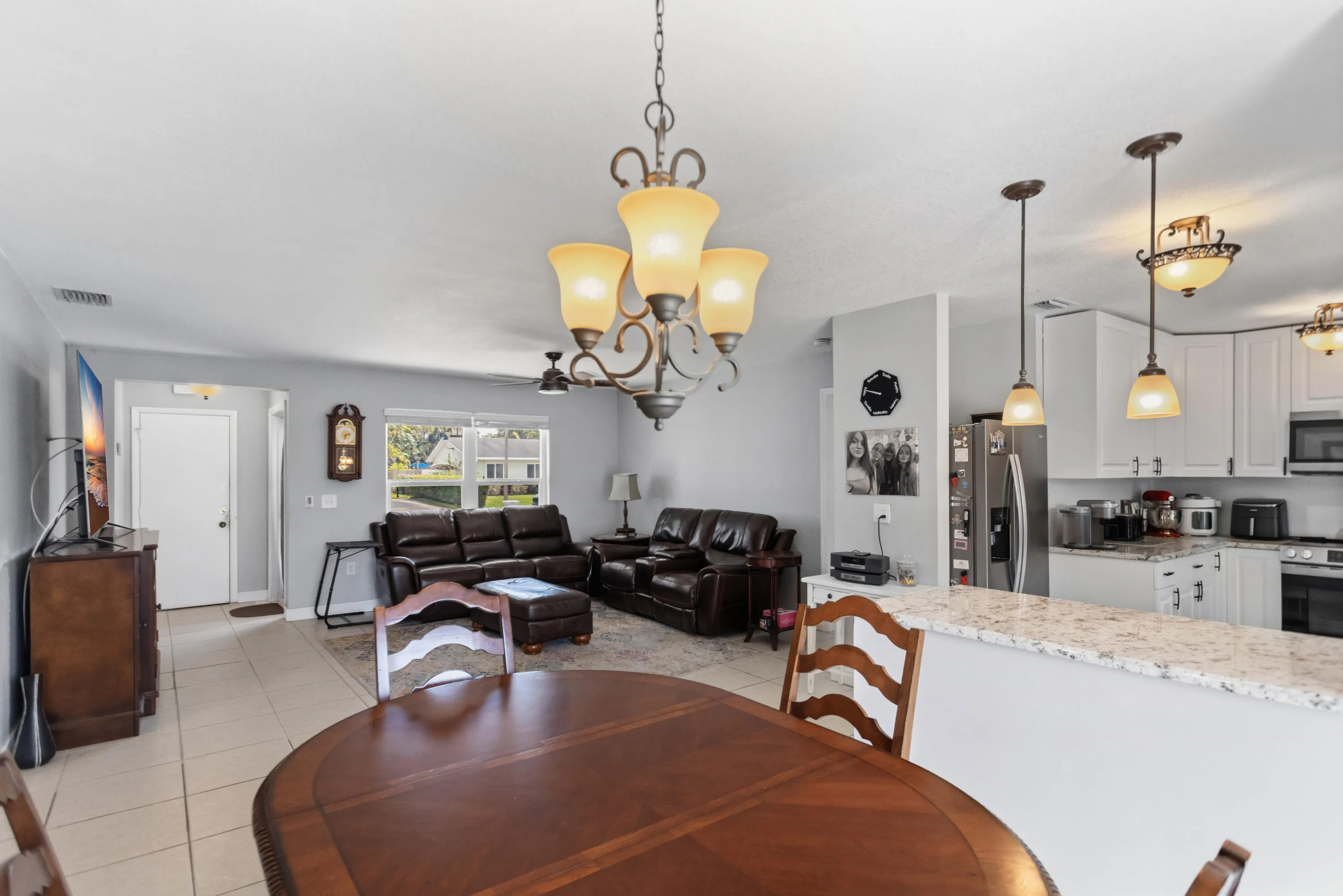Kitchen/Dining/Living area