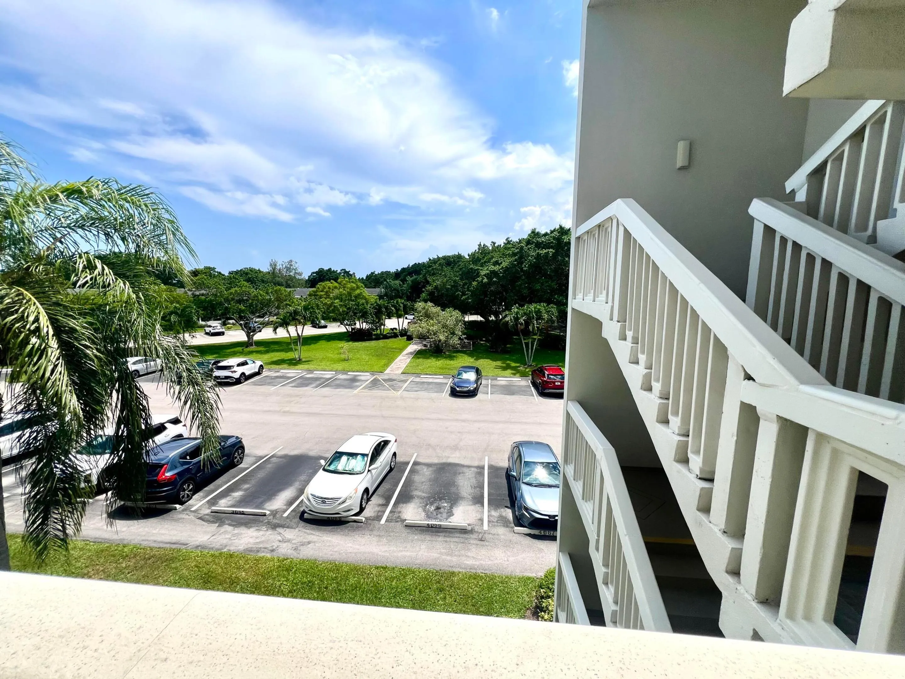 Catwalk view to parking area