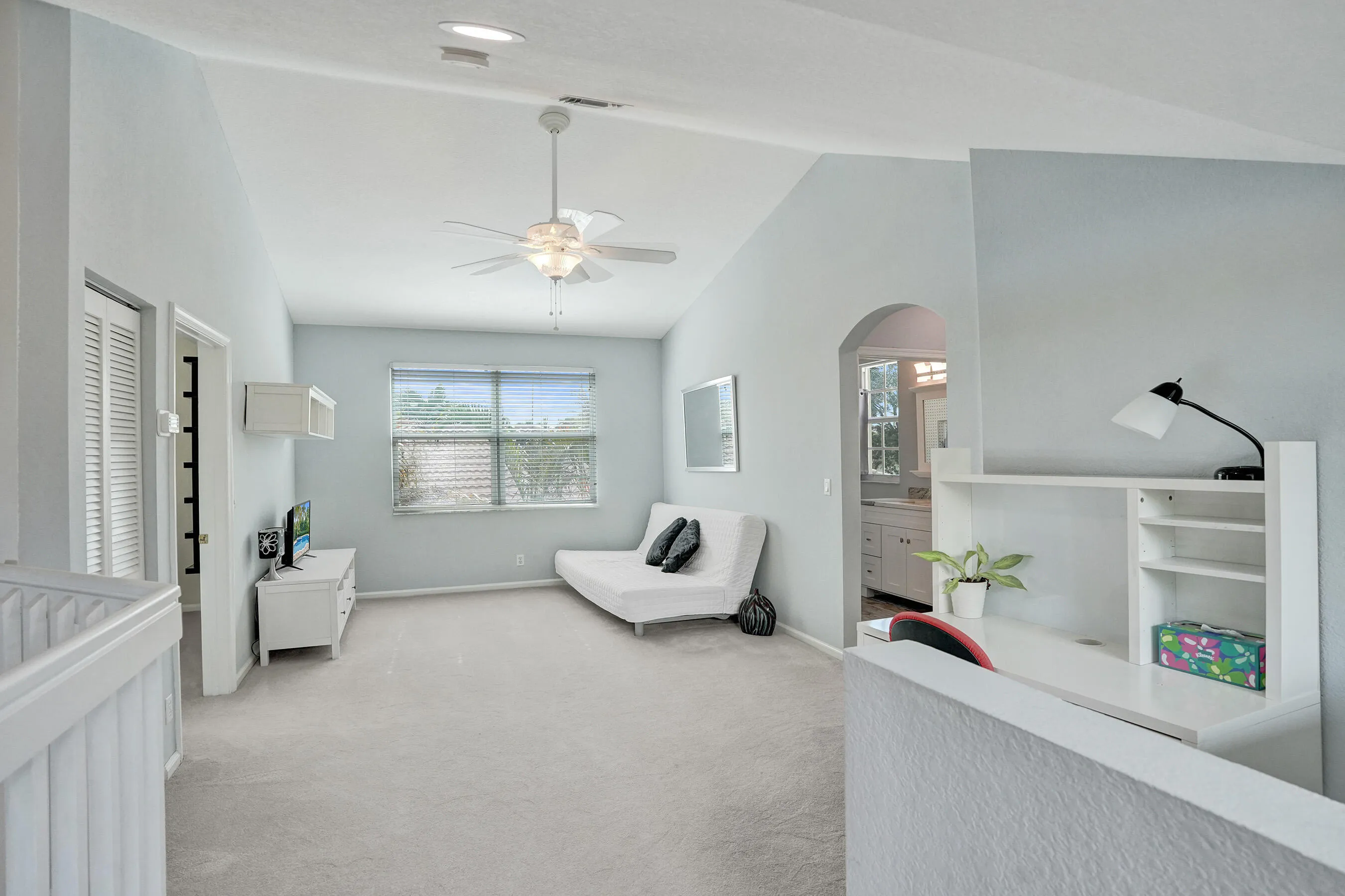 Bright Open Loft with adjacent bedrooms and bath,Impact windows