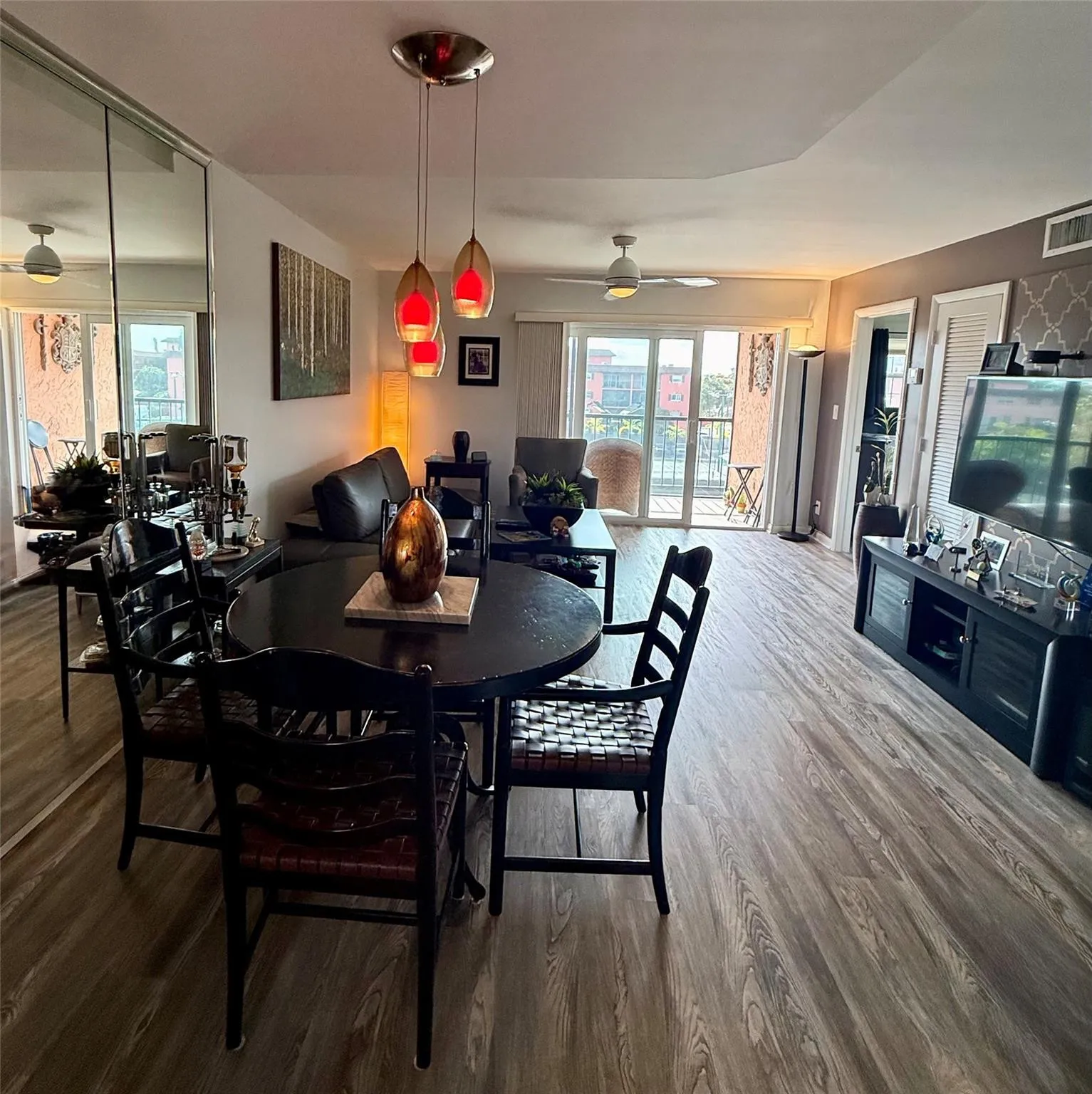 Dining Area and Living Room View from Kitchen