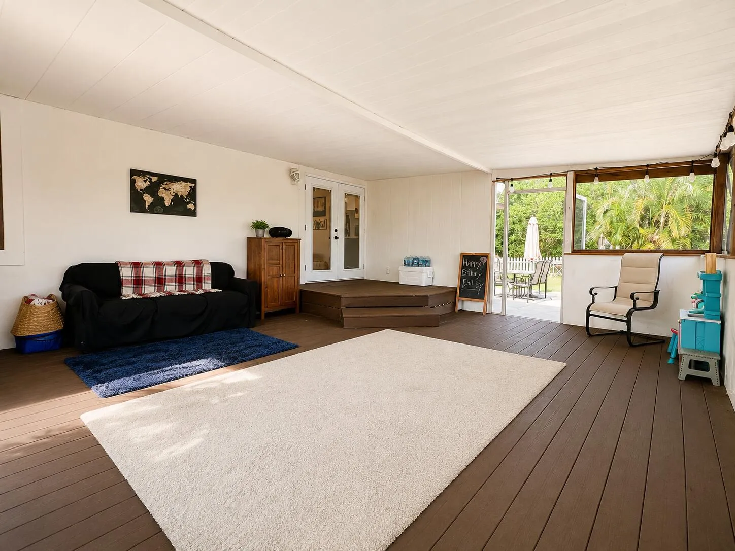 Covered Screened Patio Deck to House
