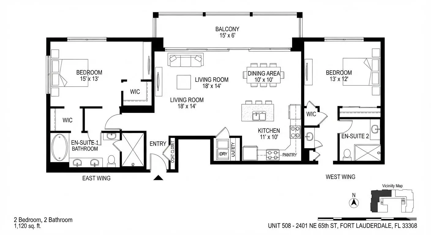 Floor Plan of Unit 508