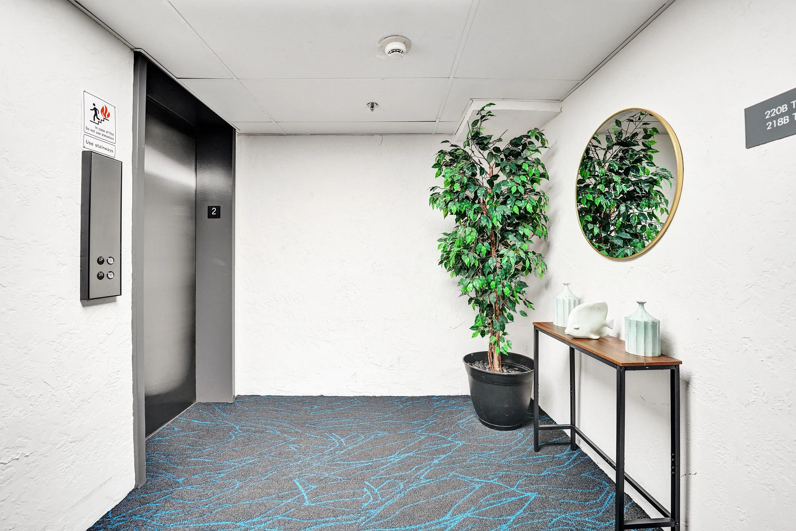 Elevator landing, second floor