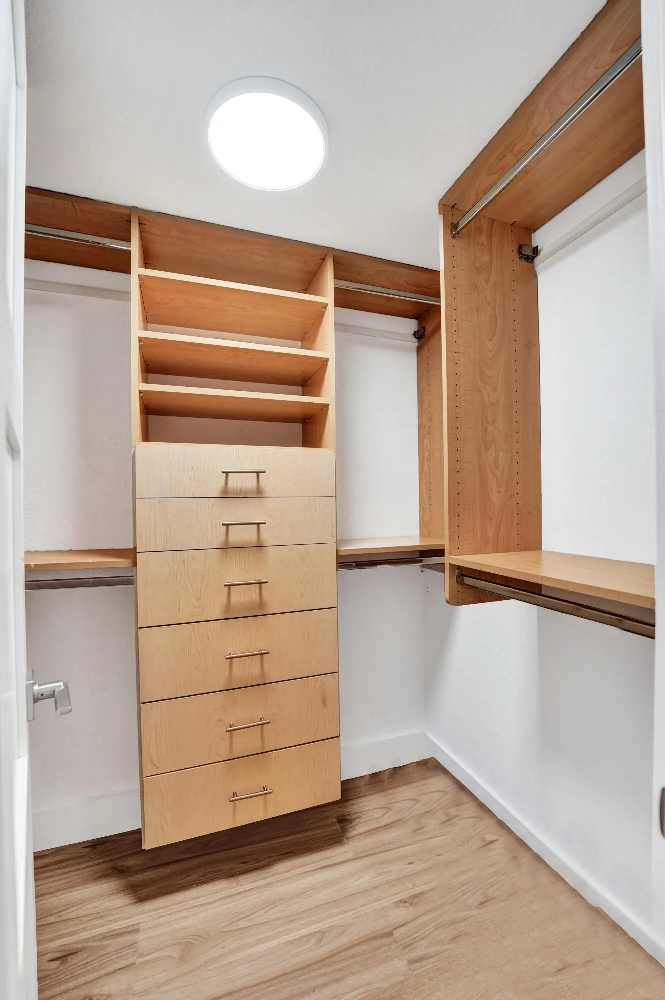 Primary bedroom - Walk-in custom closet with ample drawers