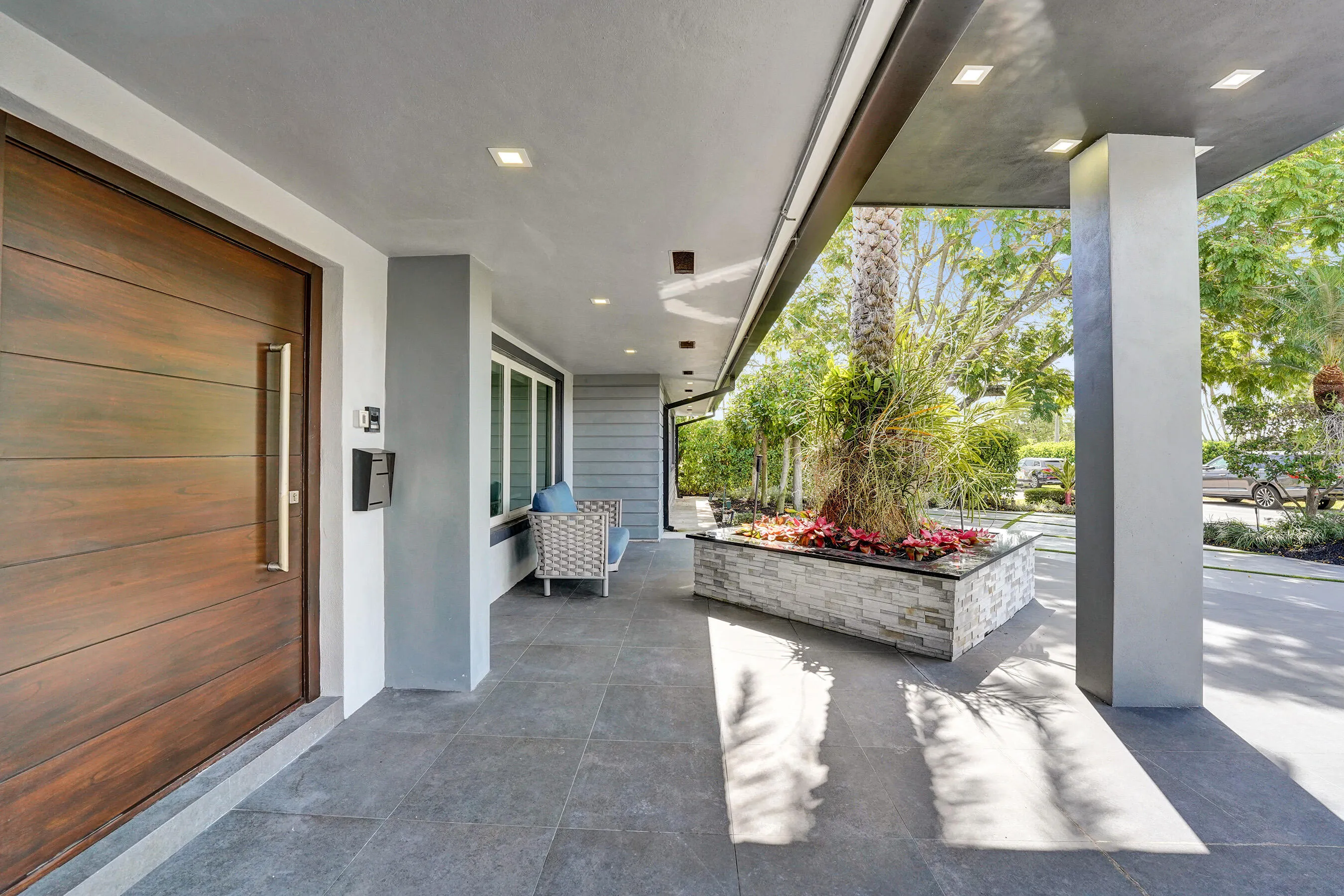 Extended front porch