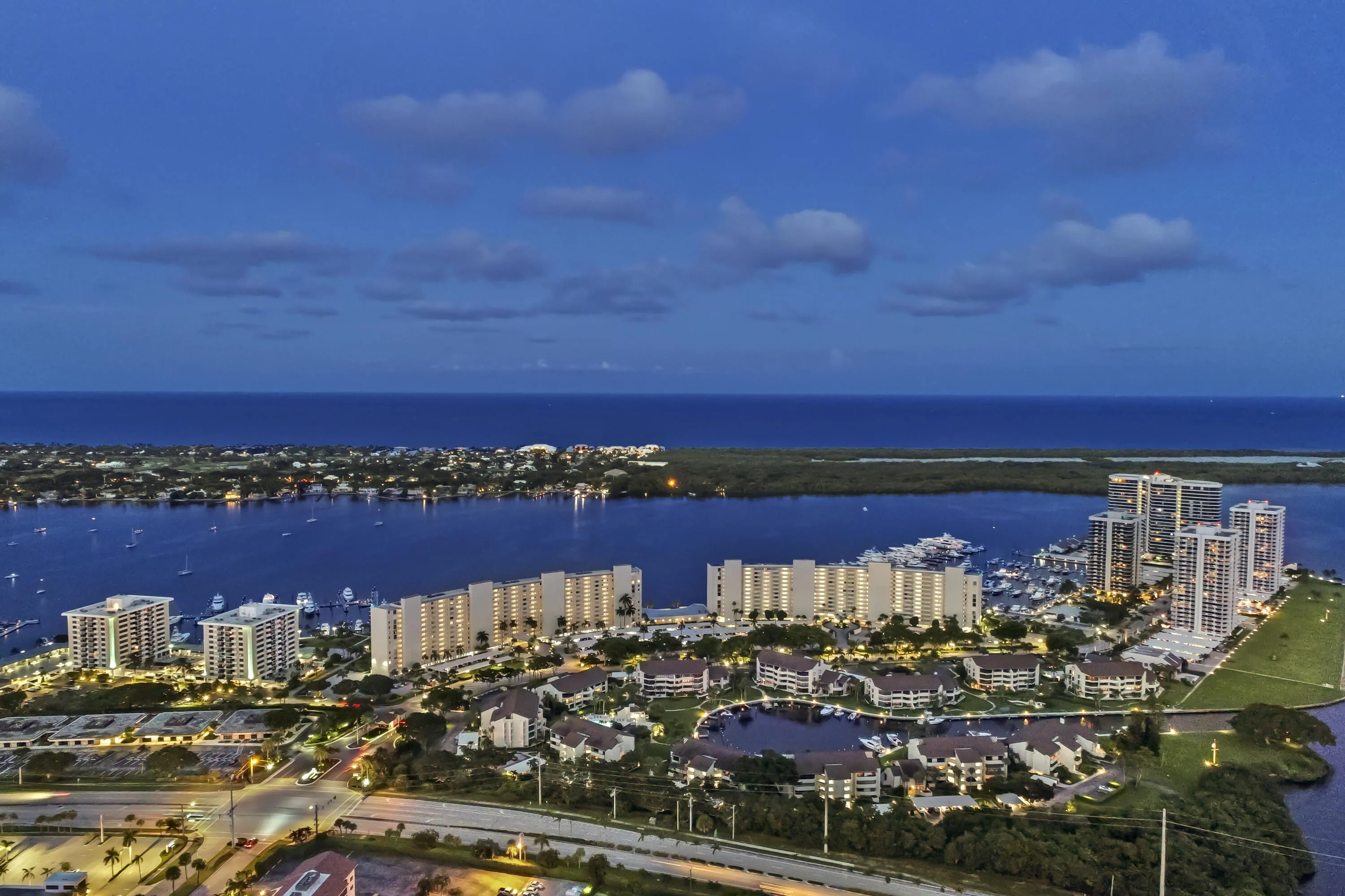 Old Port Cove Night Aerial