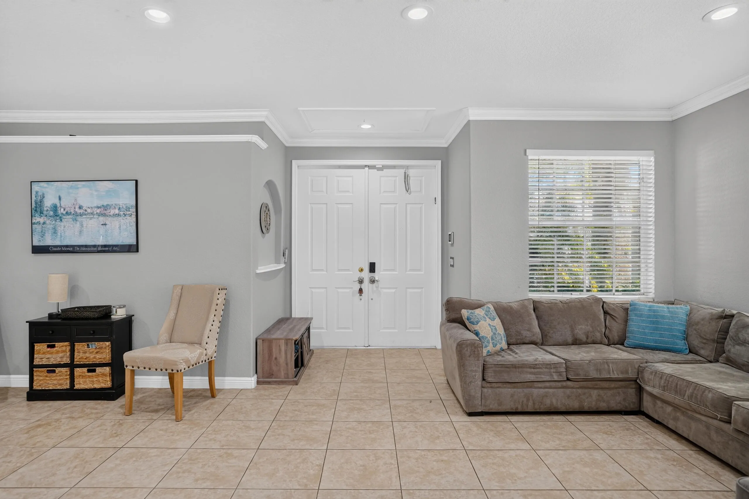 Ceramic tile throughout the first floor