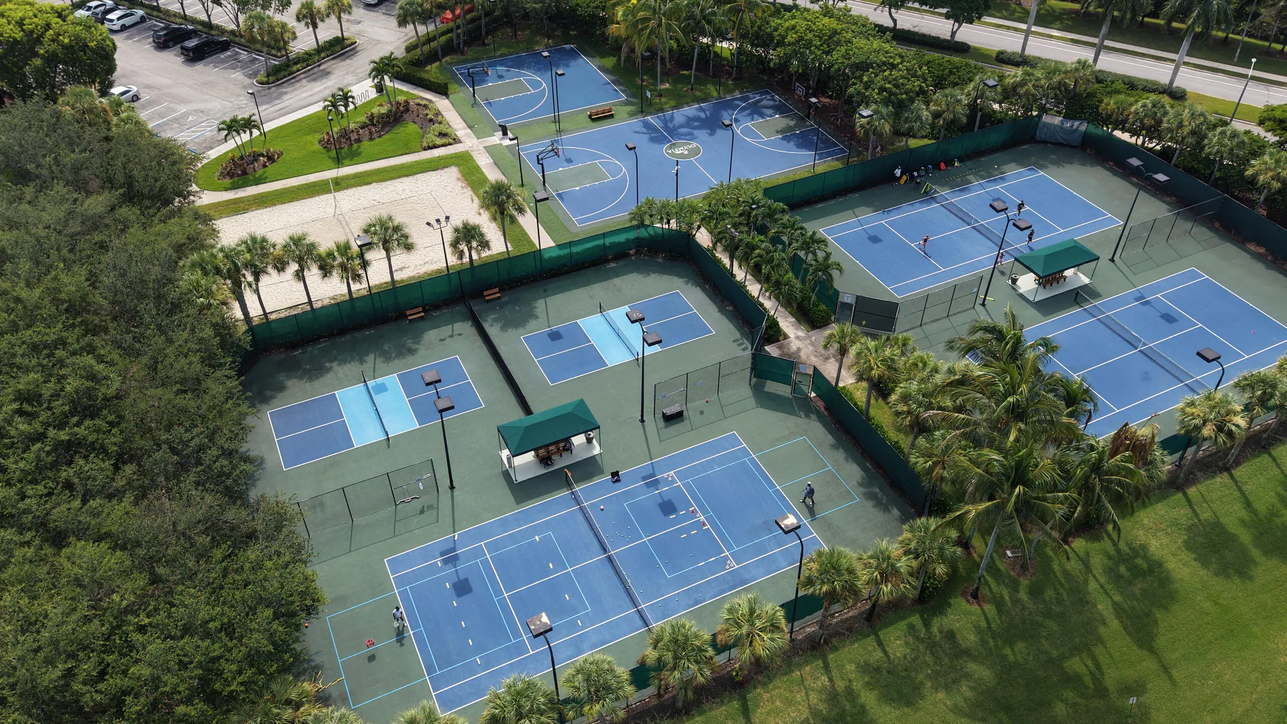 Tennis, pickleball, basketball, and volleyball courts