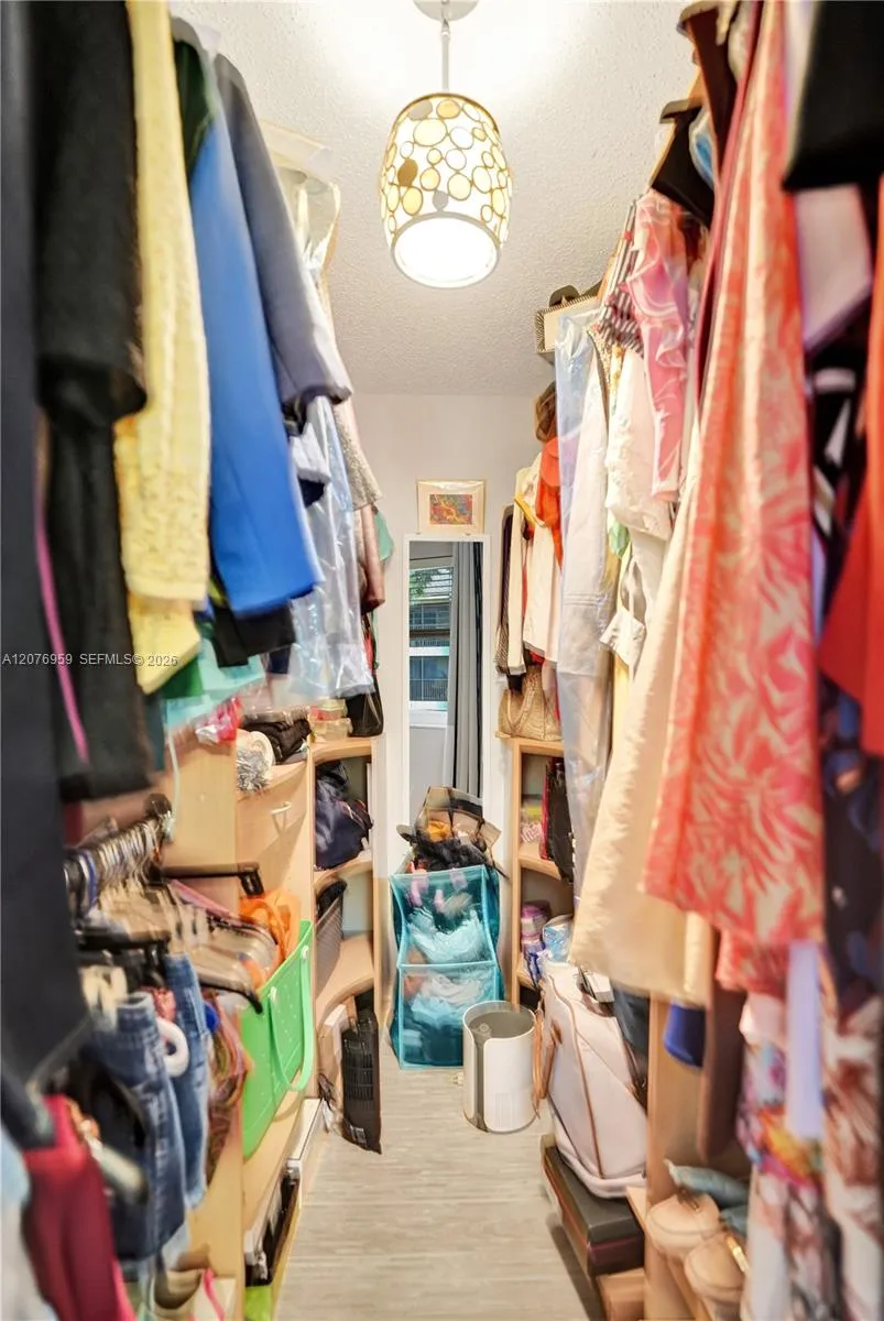 Walk-in closet with built-in cabinetry