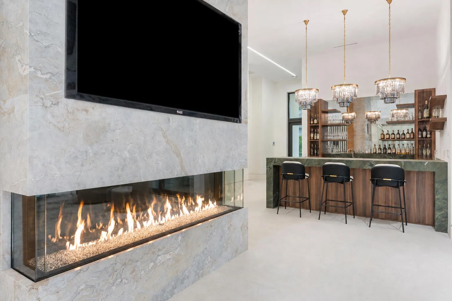 Lounge with Fireplace