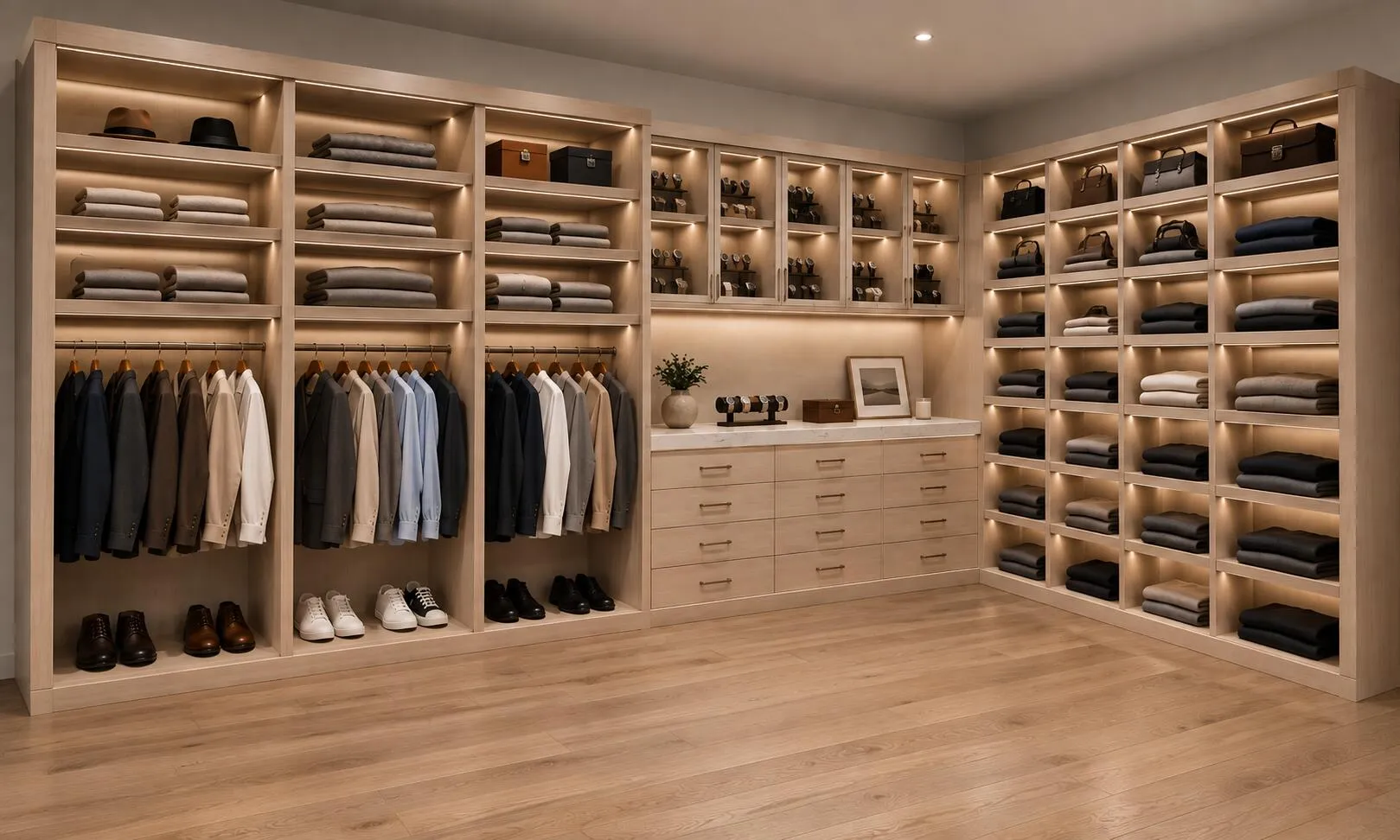 Gentleman's Master Closet - Virtually Staged