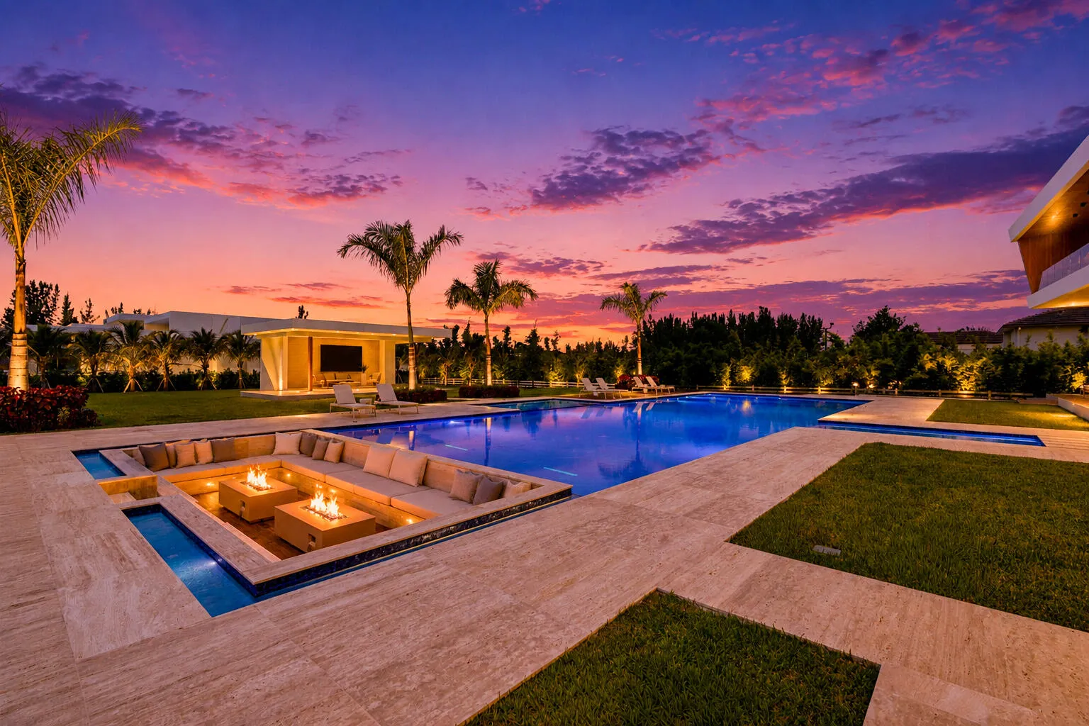 Pool/Firepit - Digitally Enhanced
