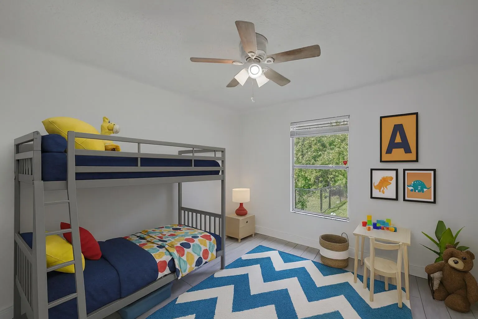 Bright Children's Bedroom with Fun Decor