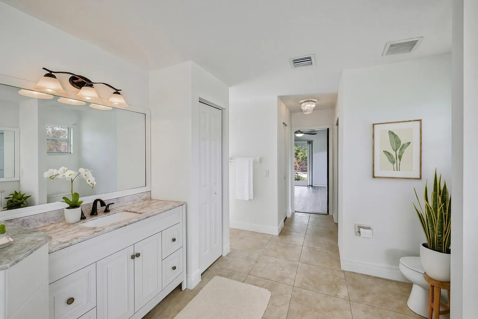 Serene Master Bathroom with Garden View