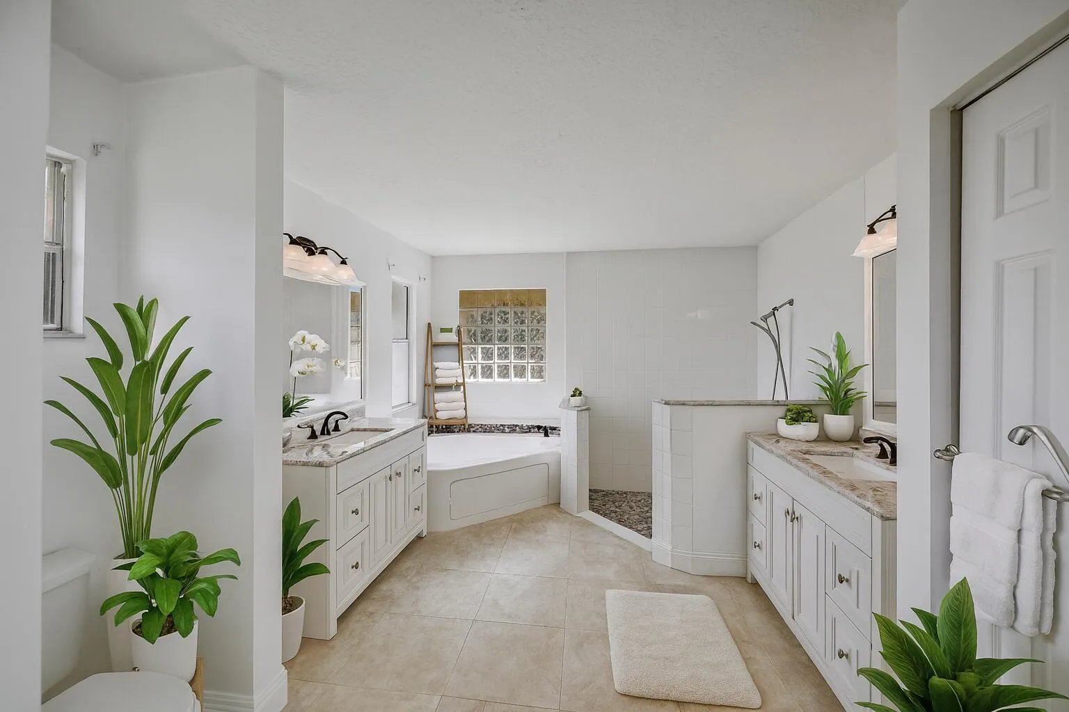 Elegant Neutral Master Bathroom Design (