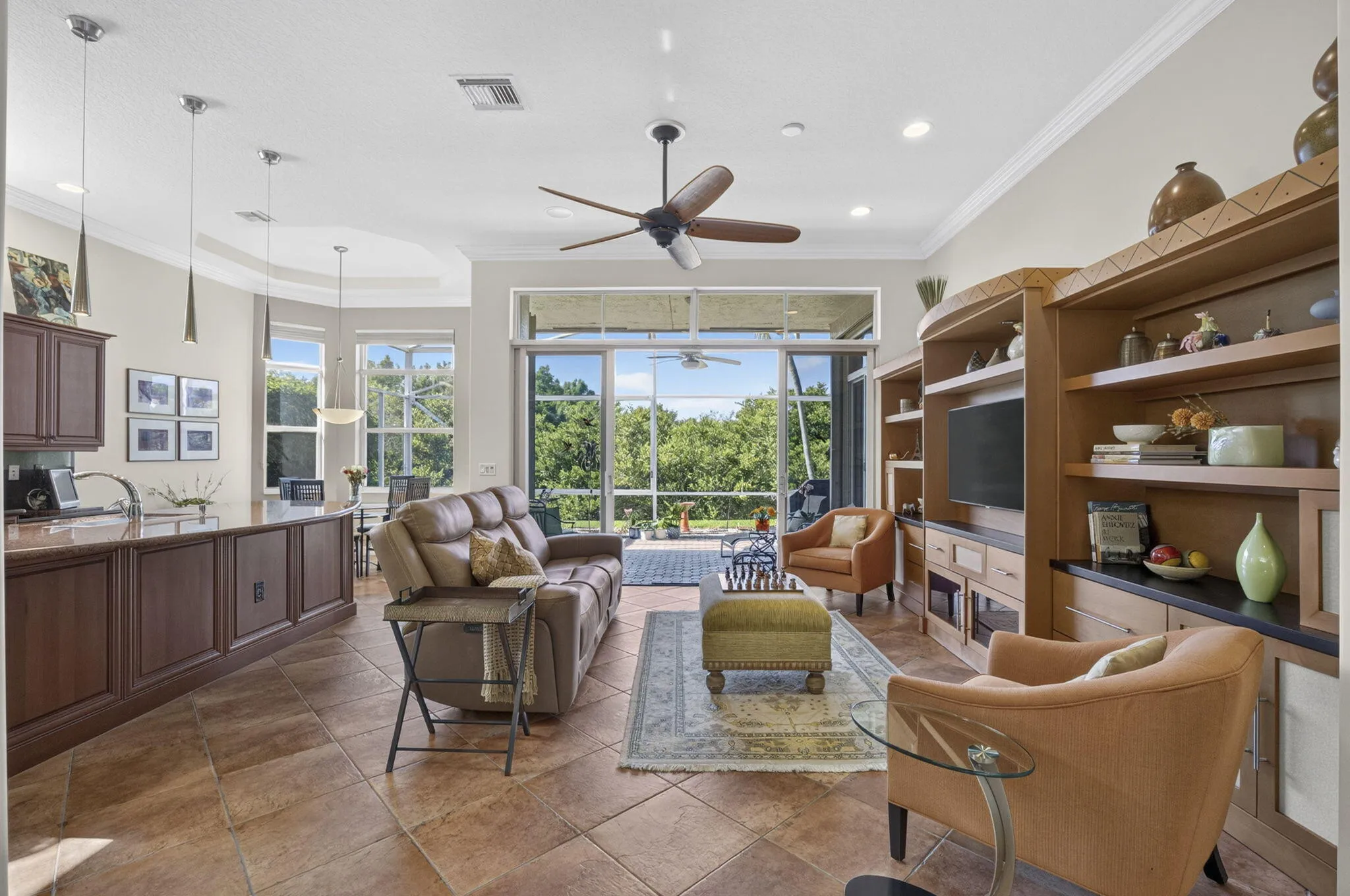 Step into the Family Room and Kitchen Area