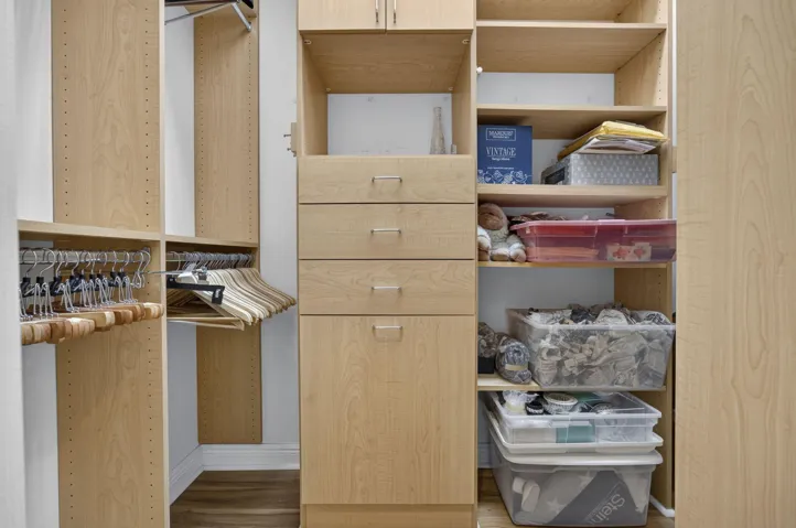 Set of Cuustom Closets in primary suite