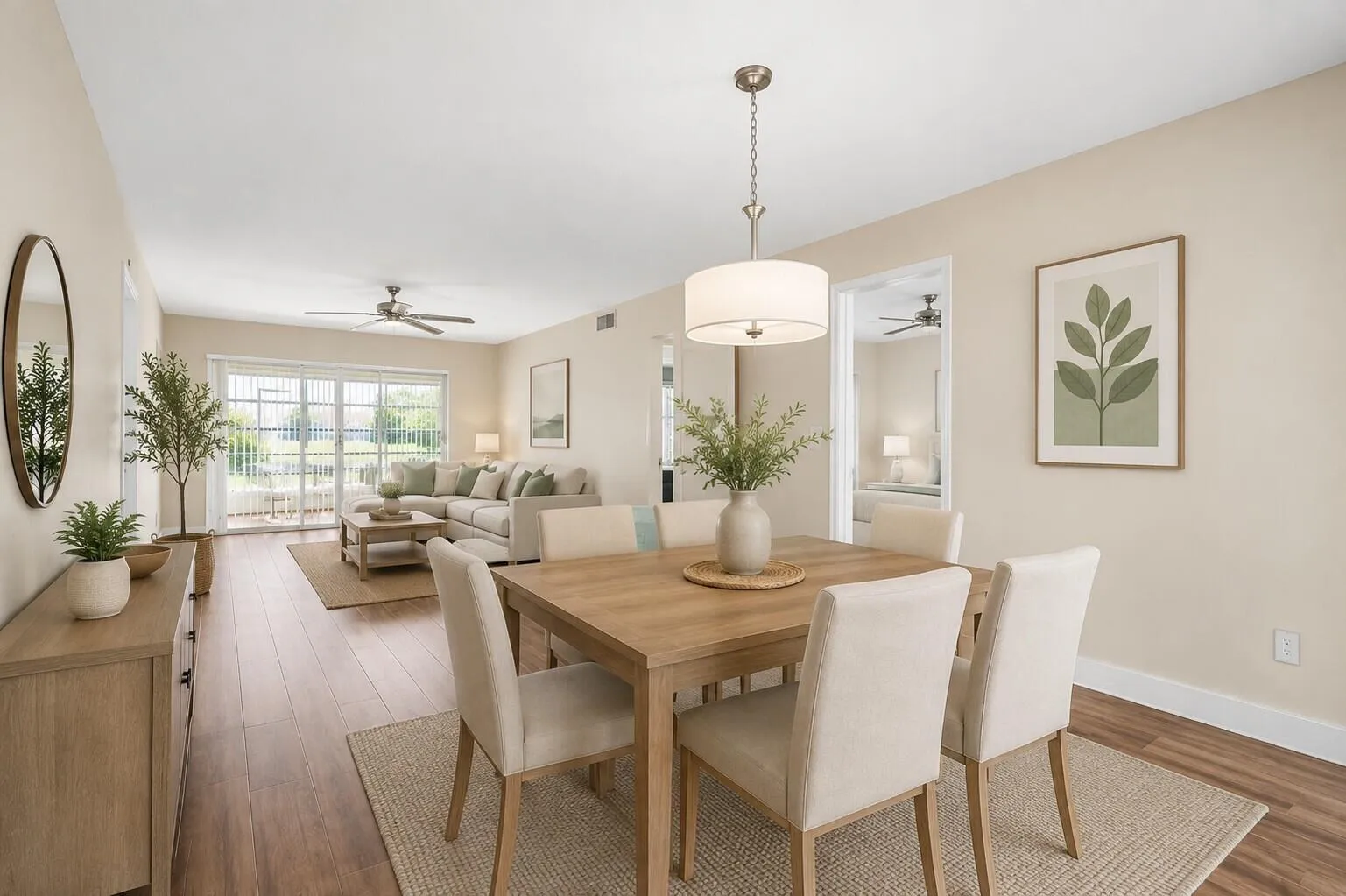 living and dining room