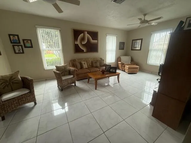 tiled living room